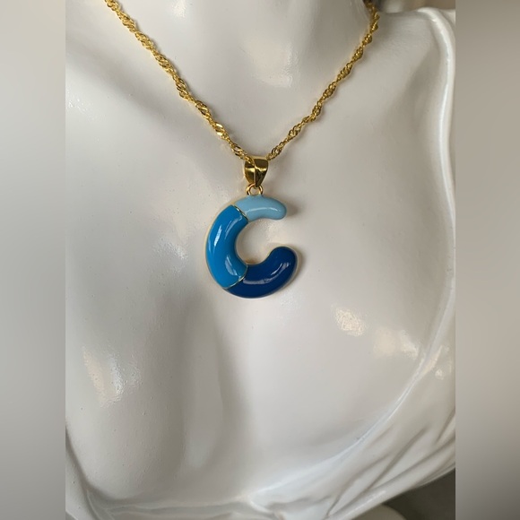 Letter “C” Pendant on Gold Colour Chain - Picture 3 of 4